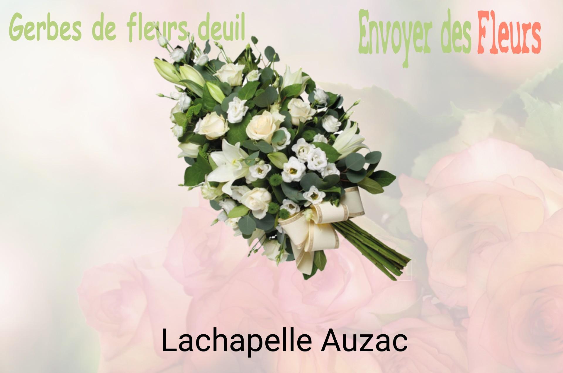 Gerbe de fleurs de deuil livrée à Lachapelle-Auzac
